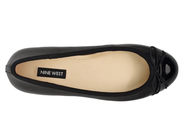 Nine west black leather flats new arrivals