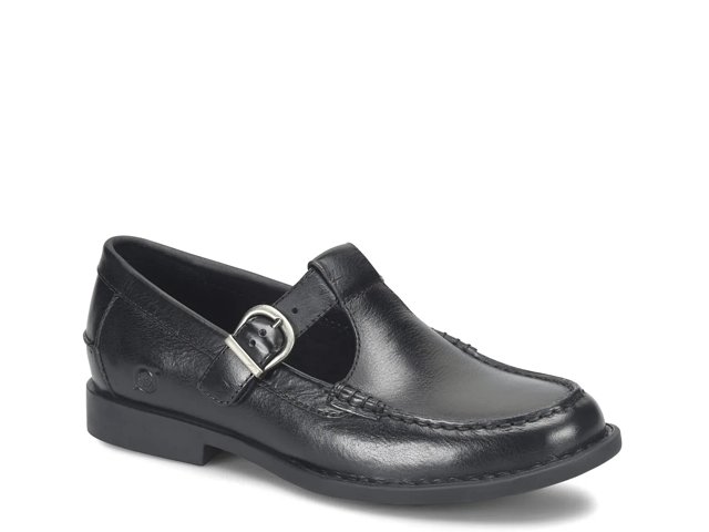 Born Miki Slip On Leather Mary Jane Loafers Womens 10 Black
