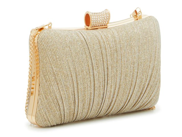 Kelly & Katie Glitter Pleat Clutch