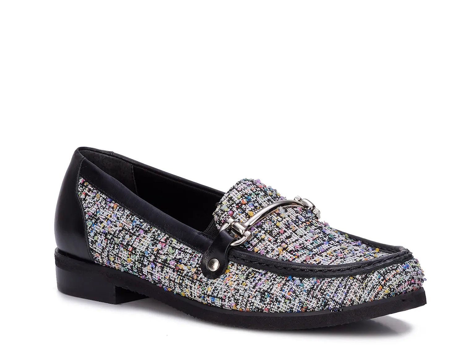 Ros Hommerson Wren Loafer | Women's | Black/Multicolor Tweed | Size 8 | Loafers