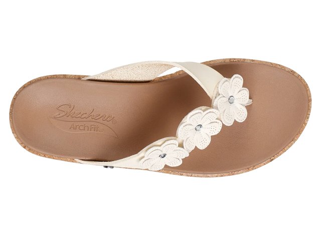 Skechers Cali Arch Fit Beverlee Rare Blossom Wedge Sandal