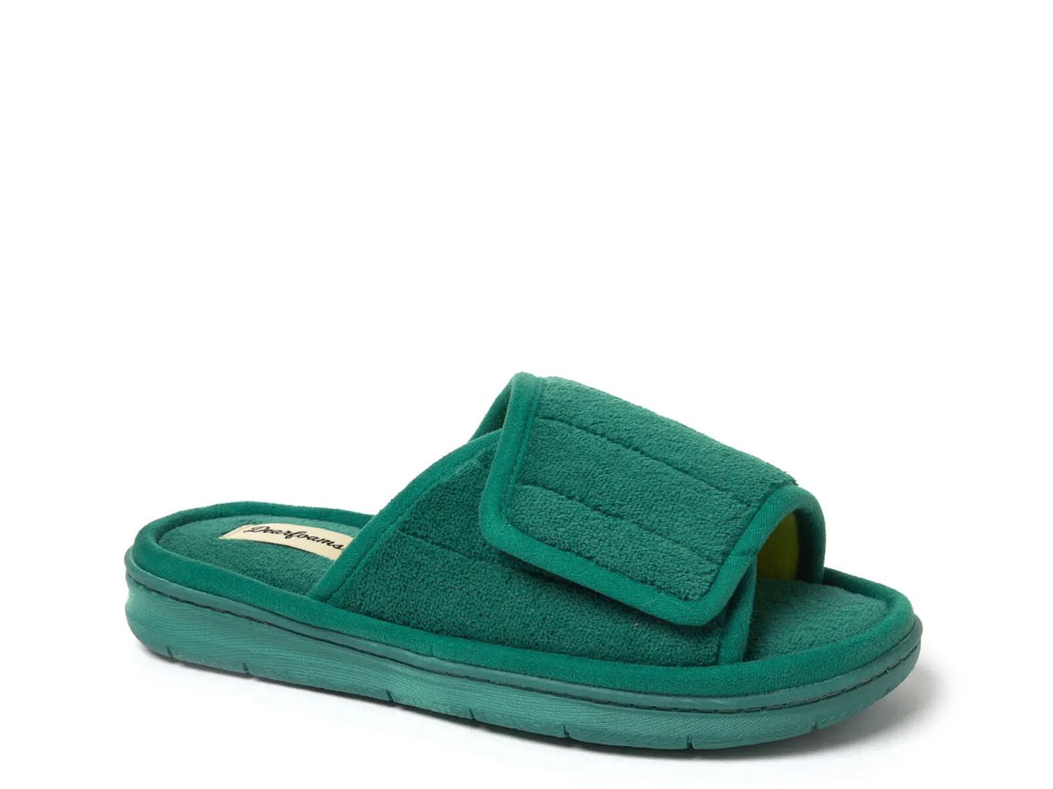 Dearfoams Mickey Slide Slipper | Women's | Deep Green | Size S | Slippers