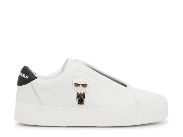 Karl Lagerfeld Women s Ceci Slip On Sneaker White Low top Sneakers 8