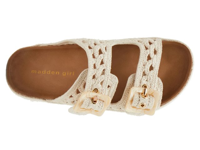 【Madden Girl】Bali クロシェ厚底サンダル ダブルストラップ Madden Girl Bali Crochet Double-Strap Flatform Footbed