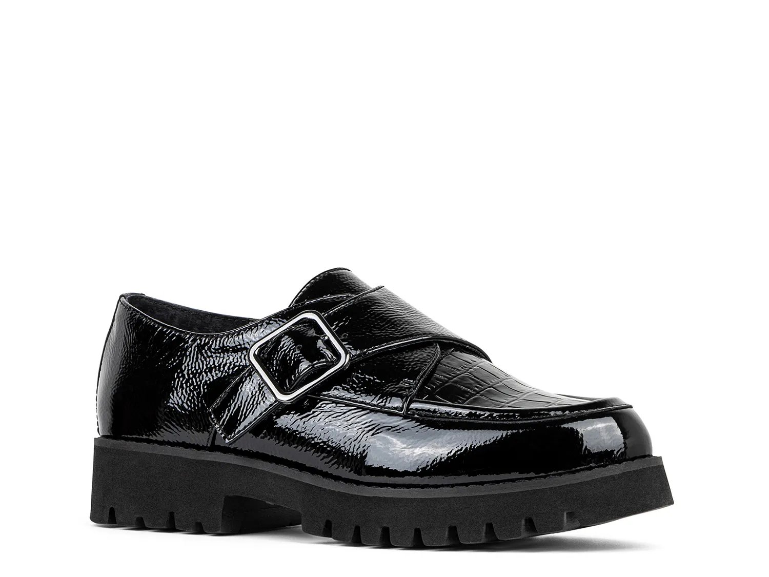 Donald J. Pliner Elody Monk Strap SlipOn | Women's | Black | Size 10 | Loafers | Block | Platform