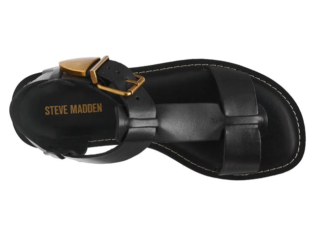 定番★【STEVE MADDEN】Brazinn フラット バックル サンダル Steve Madden Women's Brazinn Flat Sandal, Taupe Suede, 5.5