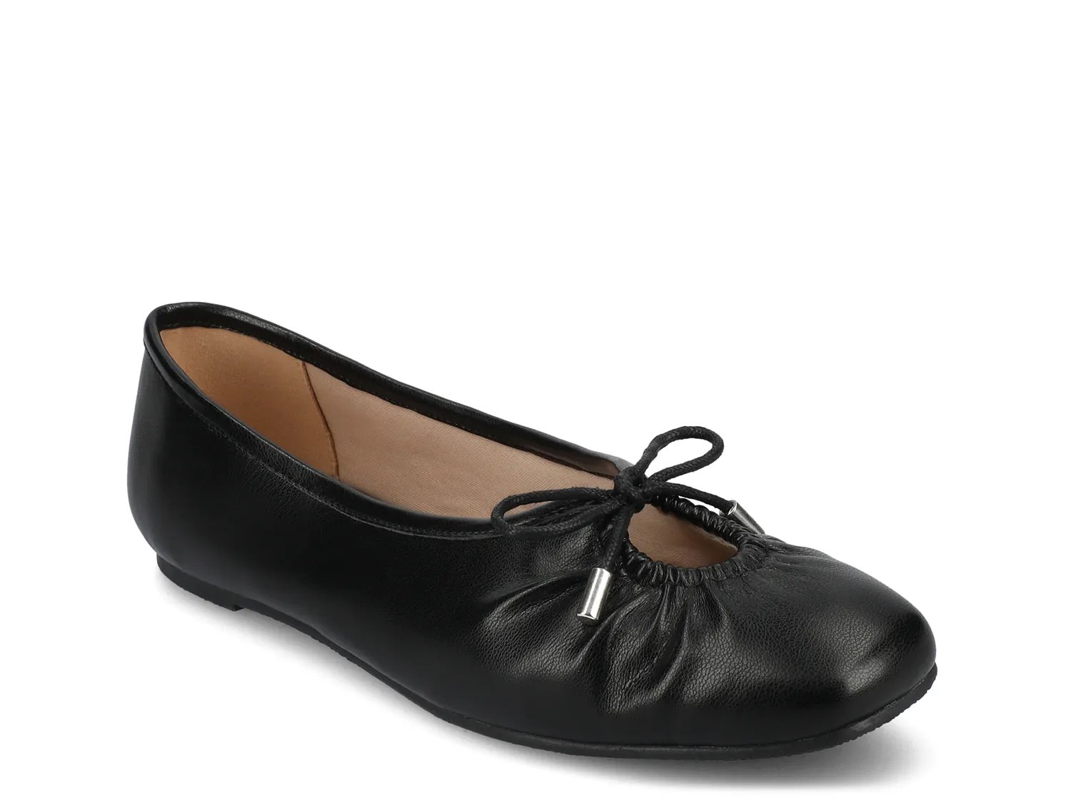 Journee Collection Wide Width Callee Ballet Flat | Women's | Black | Size 8 | Flats