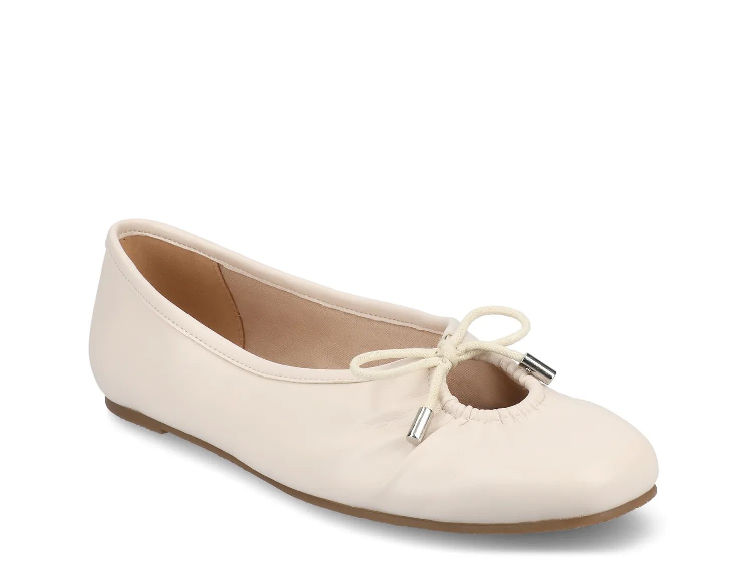 Journee Collection Callee Ballet Flat | Women's | Cream | Size 6.5 | Flats