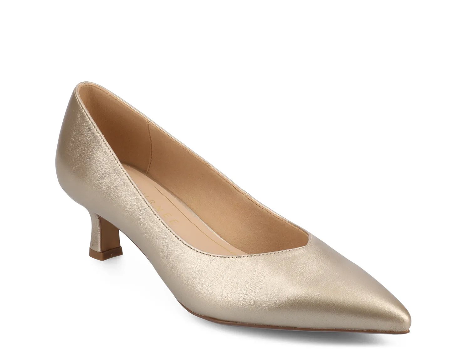 Journee Collection Wide Width Pammie Pump | Women's | Platinum | Size 9 | Pumps | Kitten
