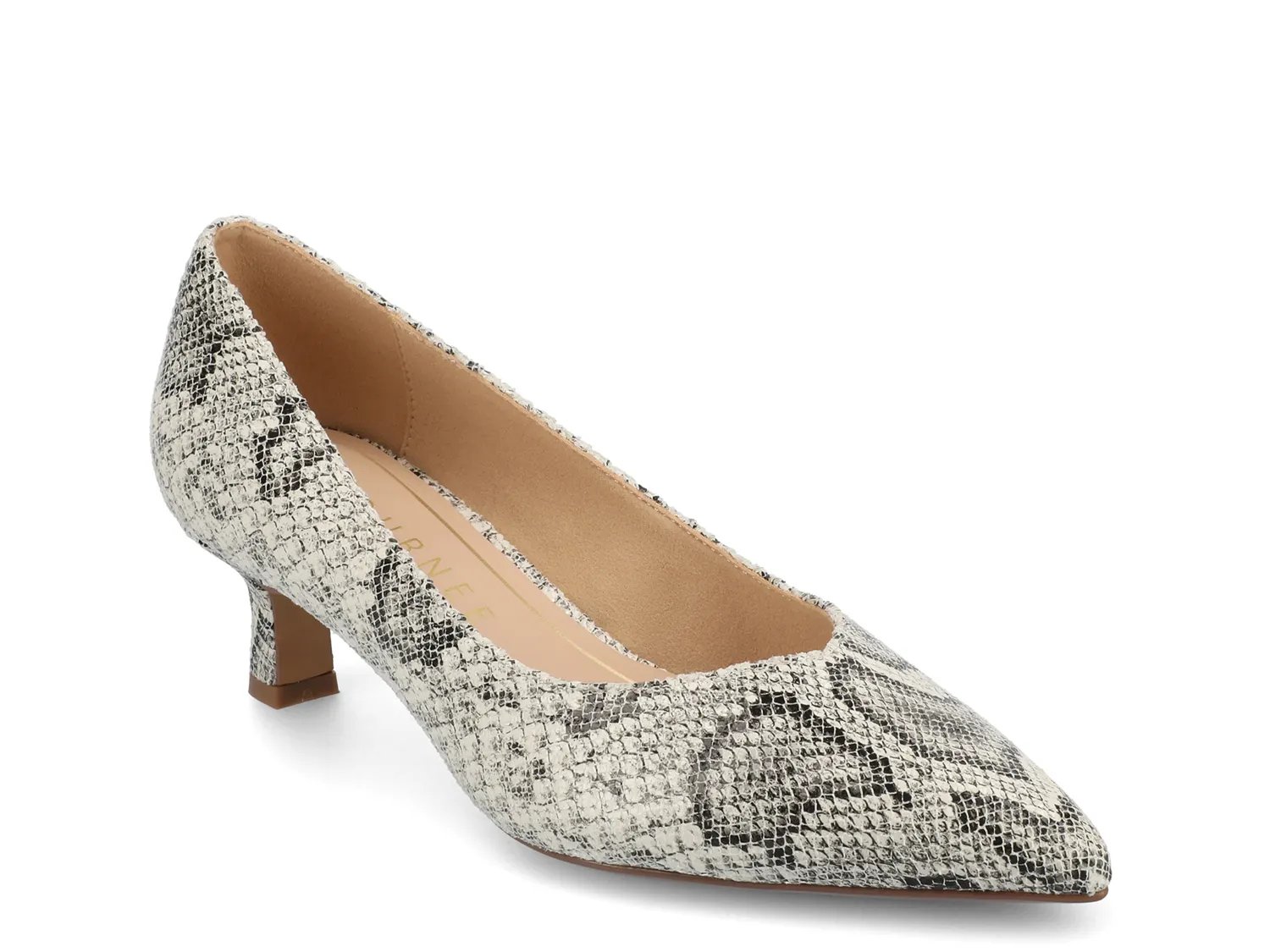 Journee Collection Pammie Pump | Women's | Grey/White Snake Print | Size 9.5 | Pumps | Kitten