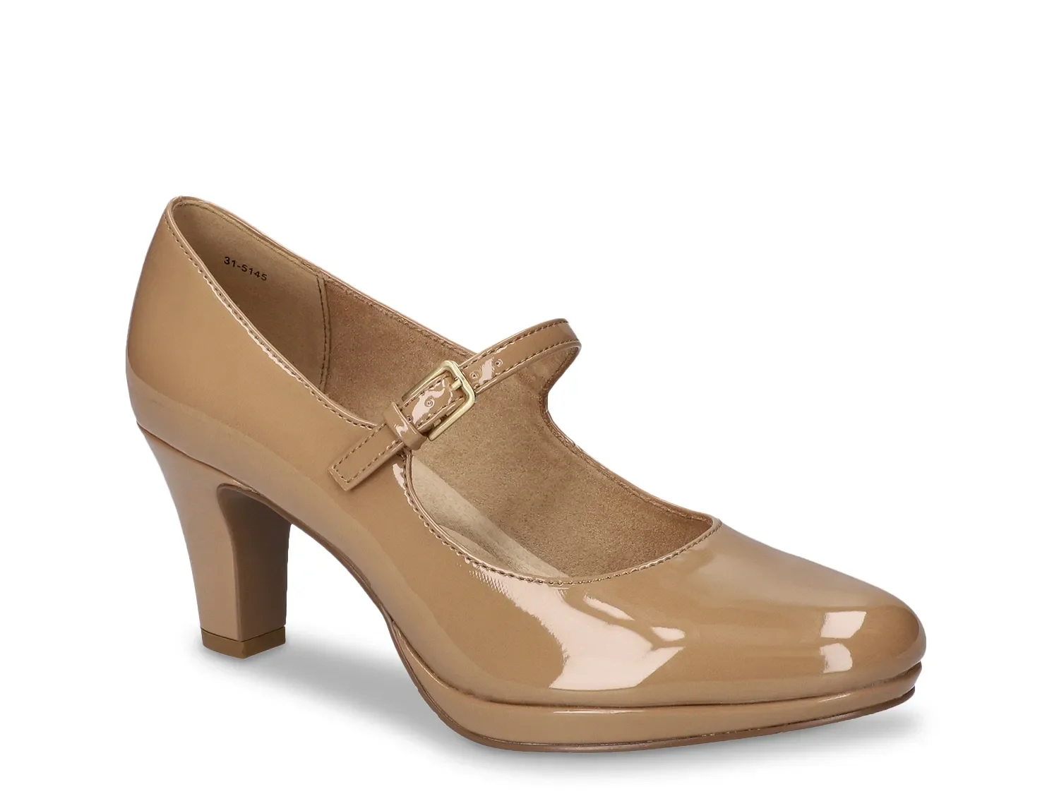 Easy Street Zest Mary Jane Pump | Women's | Beige Patent | Size 6 | Pumps | Mary Jane