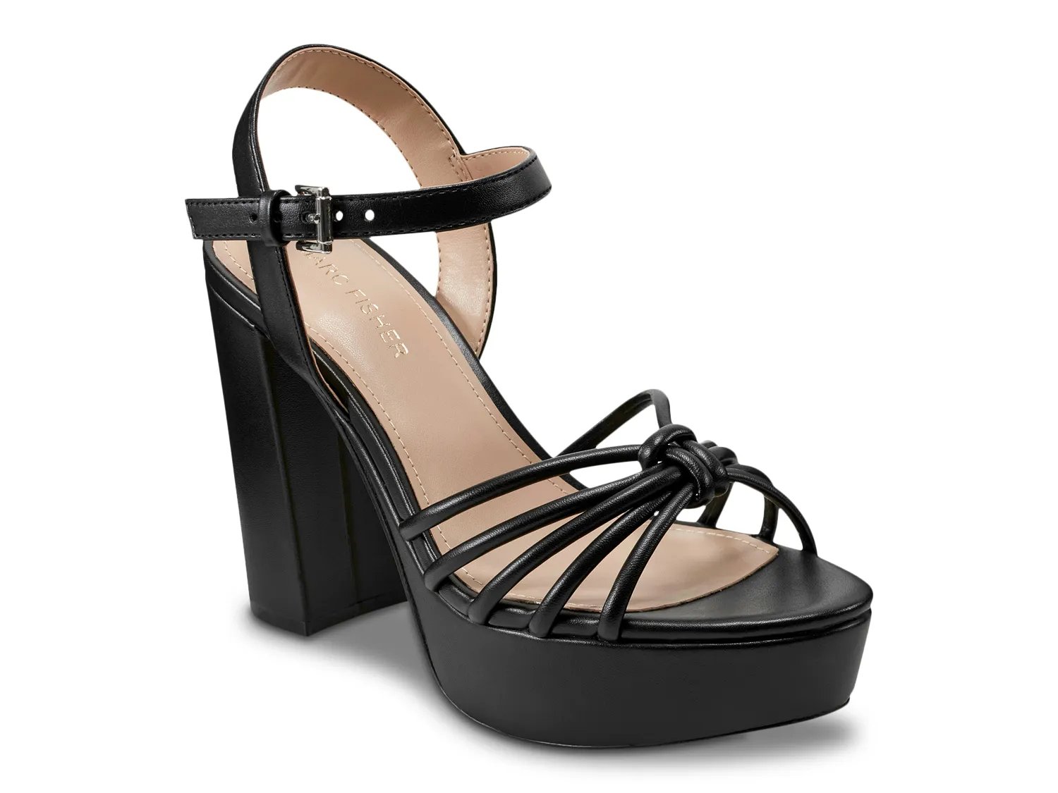 Marc Fisher Dessa Platform Pump | Women's | Black | Size 7.5 | Heels | Sandals | Ankle Strap