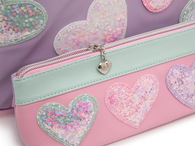 OMG Accessories Confetti Hearts Backpack Set - Free Shipping