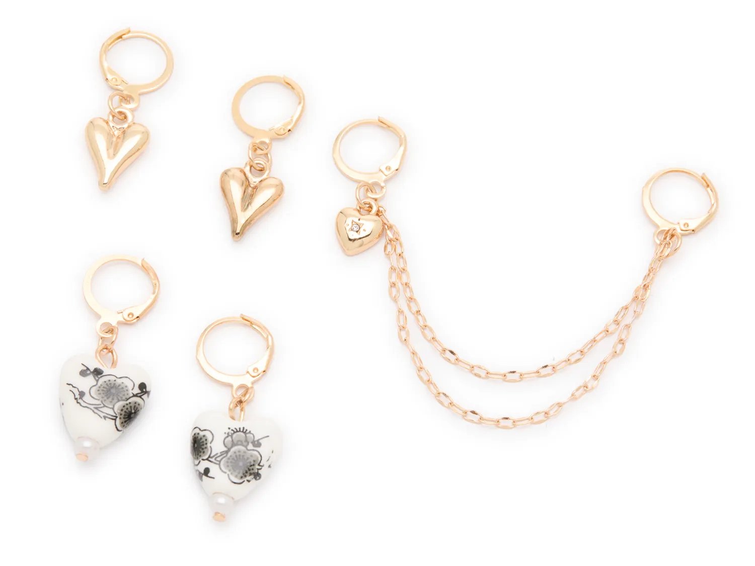 Multi Heart Shoe Charms - 5 Pack