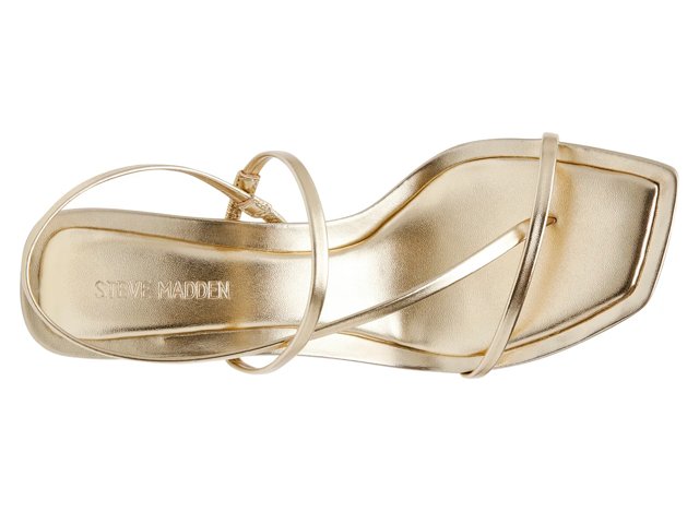 Steve Madden LOCKE スクエアトゥ サンダル LOCKE White Women's Dainty Strappy Square Toe Heel – Steve