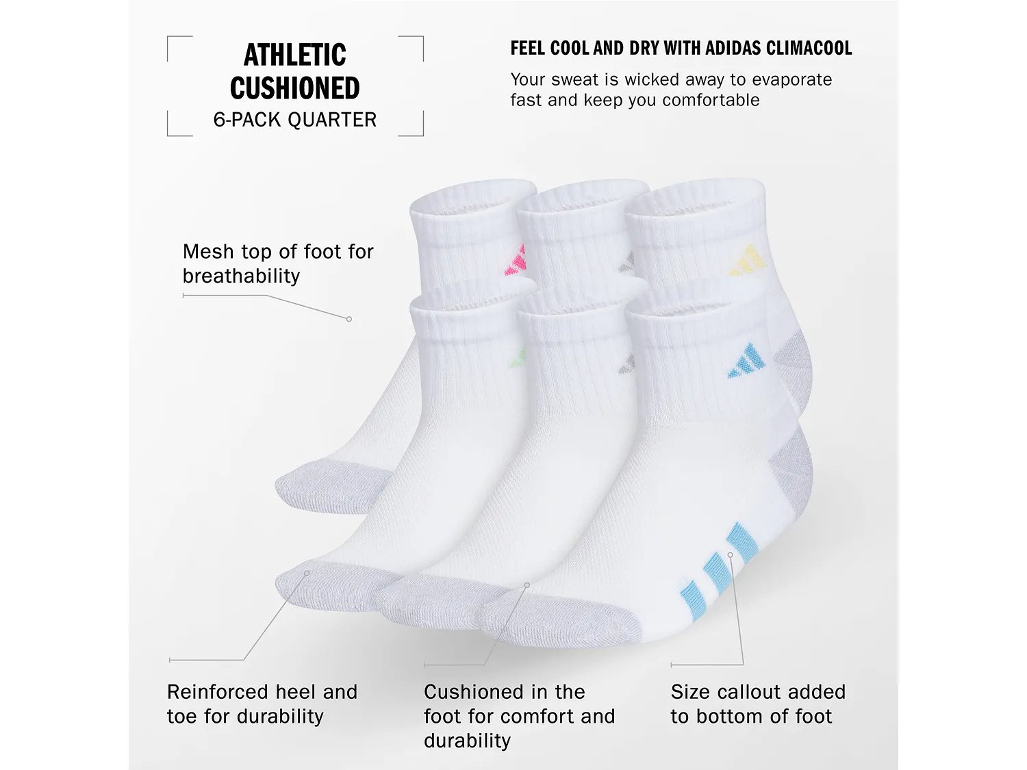 Athletic Cushioned Kids' Ankle Socks