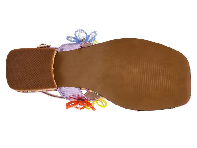 ★Betsey Johnson★K‐POPアイドル愛用★JAD★サンダル Betsey Johnson Apolo Beaded Butterfly Clear Wedge Floral