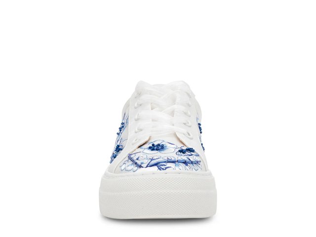 [SAEL!!] ★Betsey Johnson Nino★ スニーカー NINO BLUE FLORAL Platform Low-Top Lace-Up Sneakers – Betsey