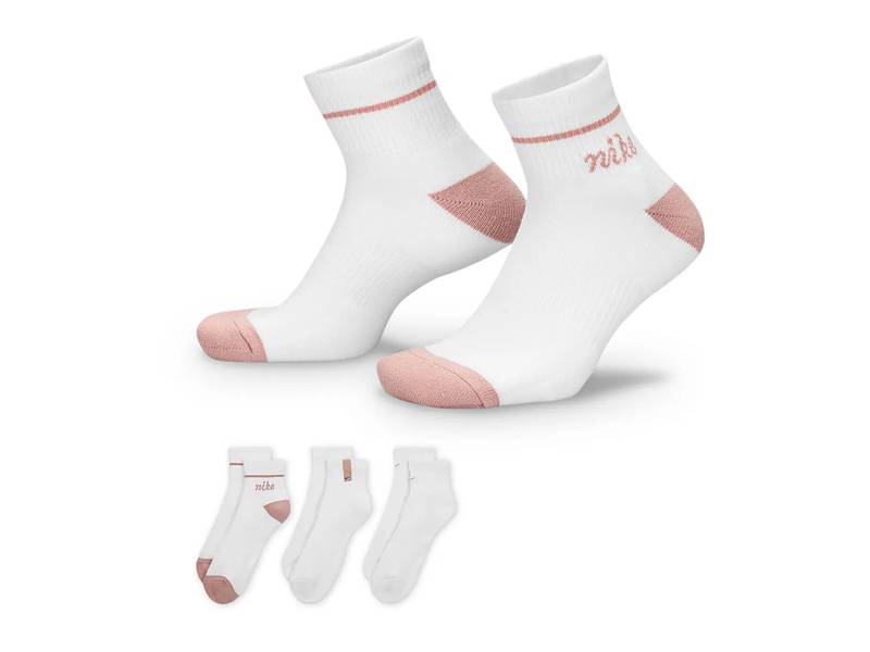 Logo Women's Quarter Ankle Socks - 3 Pack