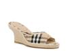 Mews Espadrille Wedge Sandal Tan Plaid Print view