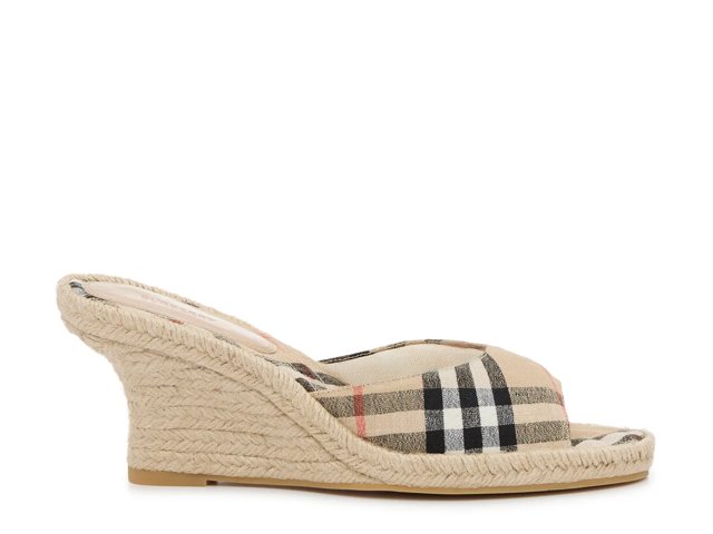 Burberry Mews Espadrille Wedge Sandal