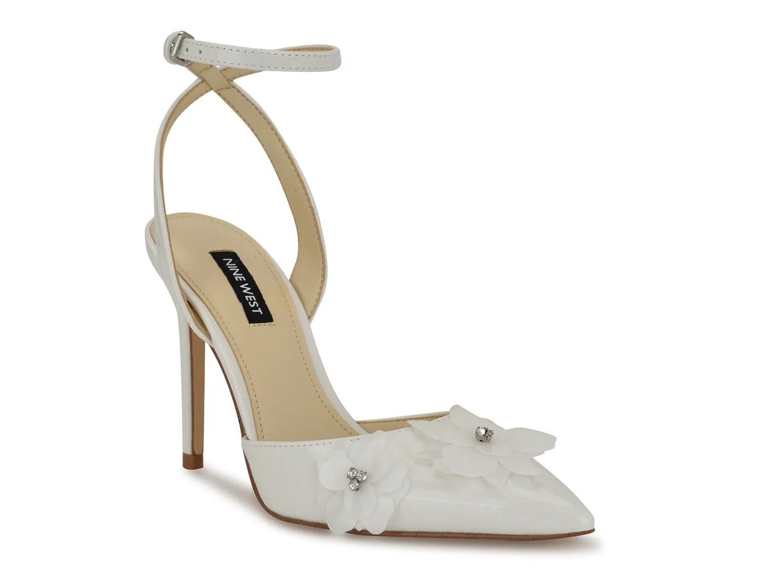 Nine West Fabby Pump | Women's | Off White | Size 12 | Pumps | Ankle Strap | Stiletto