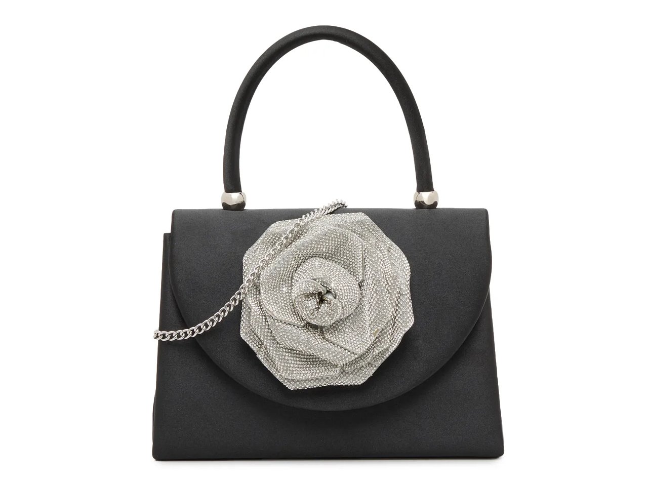 Kelly & Katie 3D Flower Satin Satchel