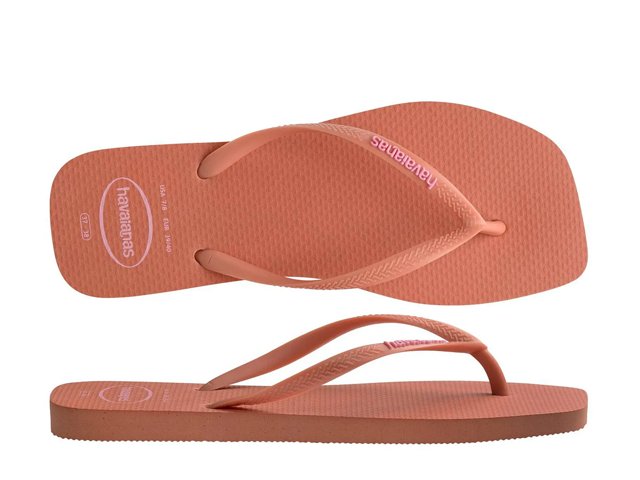 Havaianas Slim Square Logo Metallic Flip Flop - Women's - Free Shipping | DSW