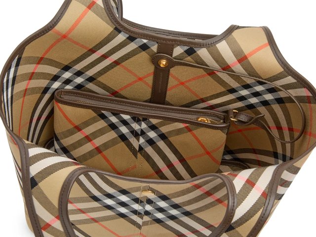 Burberry Small Check Tote & Pouch - Free Shipping | DSW