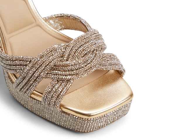 【ALDO】豪華 ラインストーン プラットフォームサンダル☆Shimma shimma_silver_040-002-