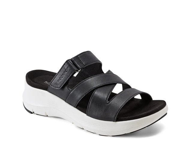 (取寄) ロックポート レディース ウェッジ サンダル Rockport women Qwyn Wedge Sandals (For Women)  Black 600908_001_ss_01?impolicy=qlt-