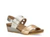 Dynasty Wedge Sandal Rose Gold Metallic Leather view