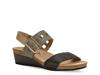 Dynasty Wedge Sandal Black/Grey/Beige Leather view