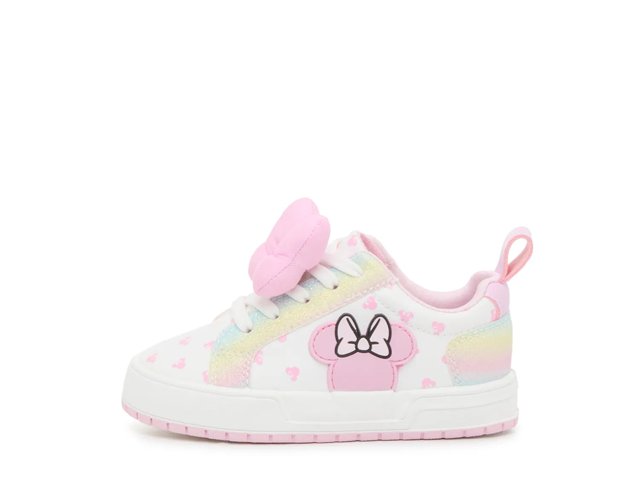 【minnie】 Minnie Mouse Toddler Girls' Sparkle Court Sneakers - Walmart.com