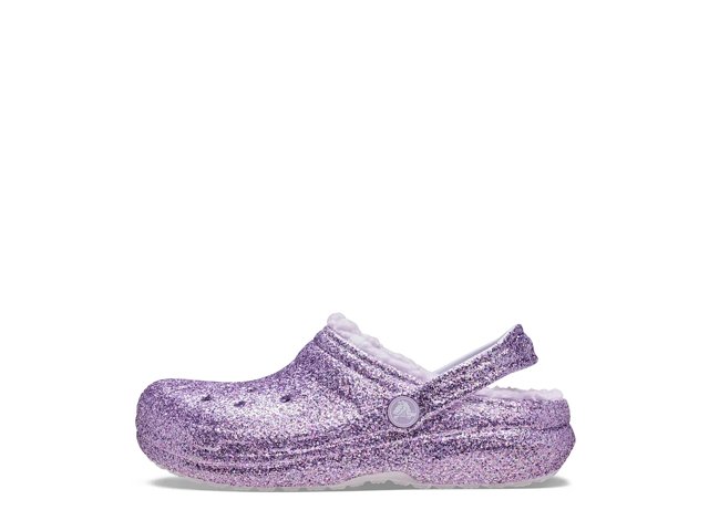 Crocs Classic Lined Chunky Glitter Clog - Kids' - Free Shipping | DSW