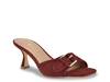 Dista Sandal Dark Red Suede view