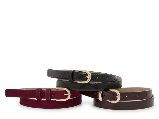 Steve Madden 3-For-1 Trend Women's Belts - 3 Pack