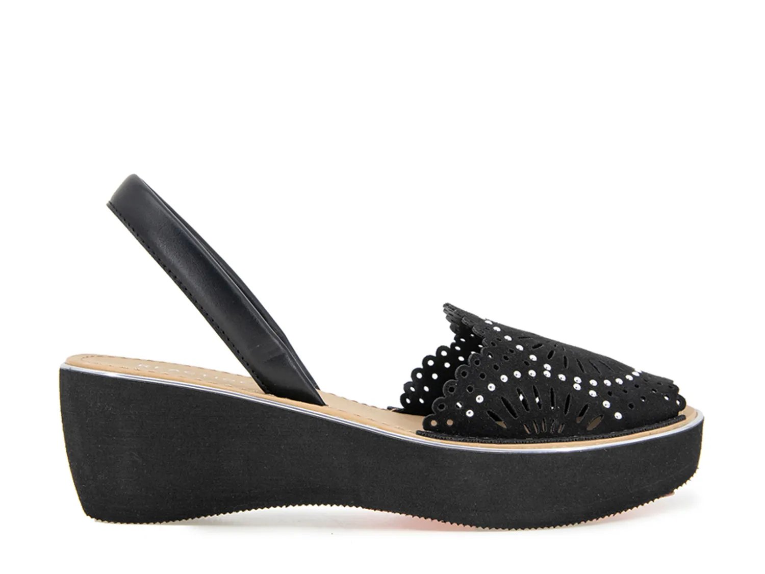 Fine Glass Wedge Sandal