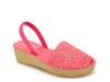 Fine Glass Wedge Sandal Geranium Pink view