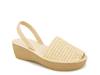 Fine Glass Wedge Sandal Natural Raffia view