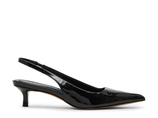 [SALE!!] ★Steve Madden Kittie★ パンプス KITTIE Gray Pinstripe Women's Kitten Heel Slingback Pump