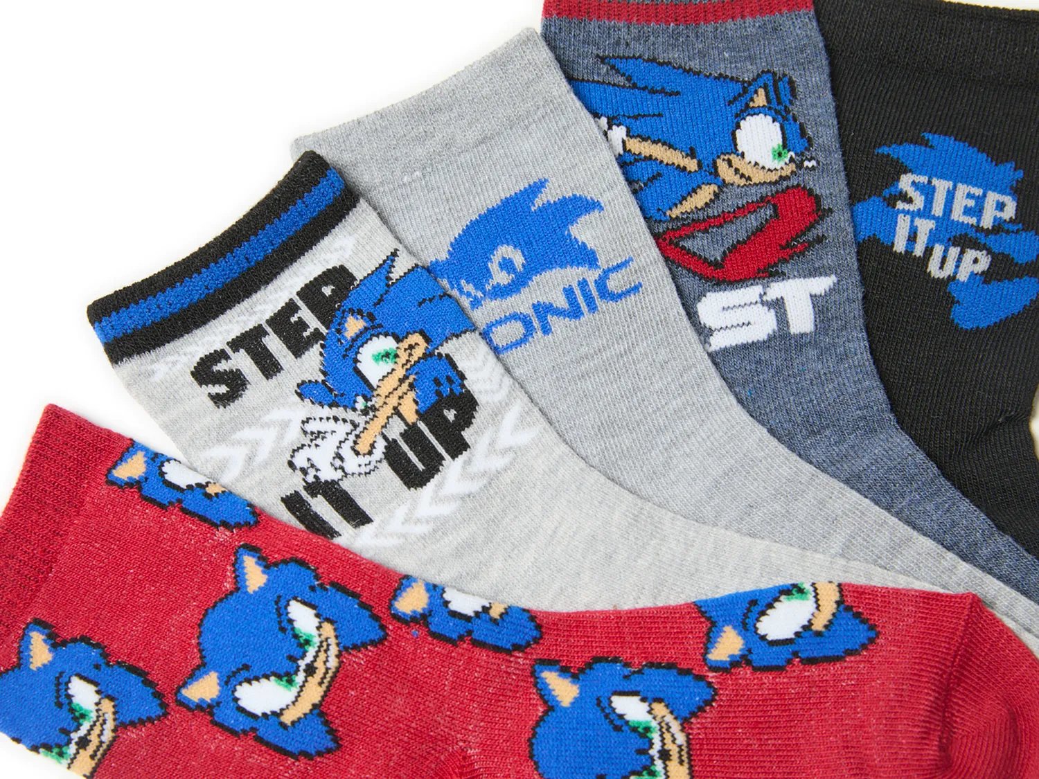 Sonic The Hedgehog Kids' Crew Socks - 5 Pack