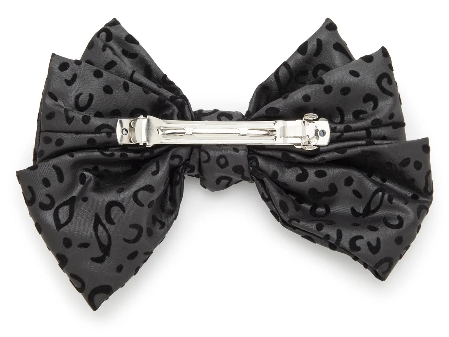 Leopard Print Oversized Bow Hair Clip