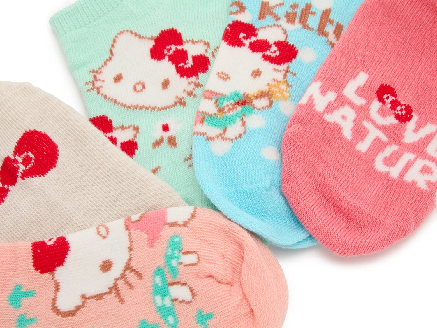 Hello Kitty Toddler No Show Socks - 5 Pack