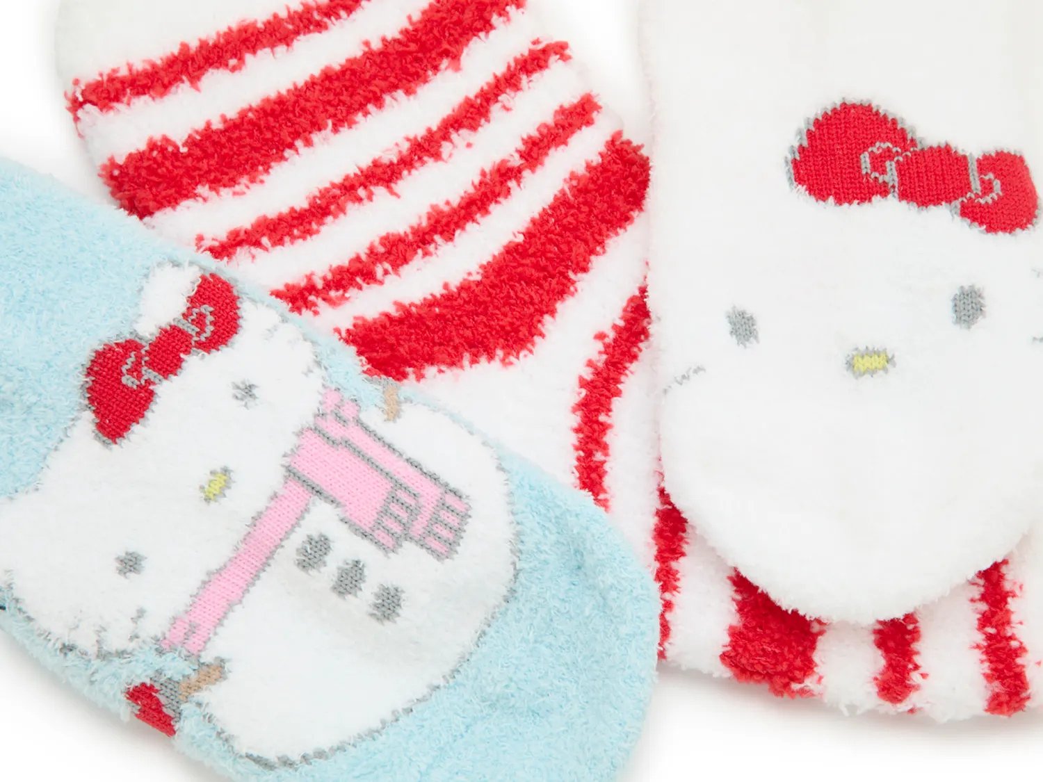 Hello Kitty Christmas Kids' Cozy Crew Socks - 3 Pack