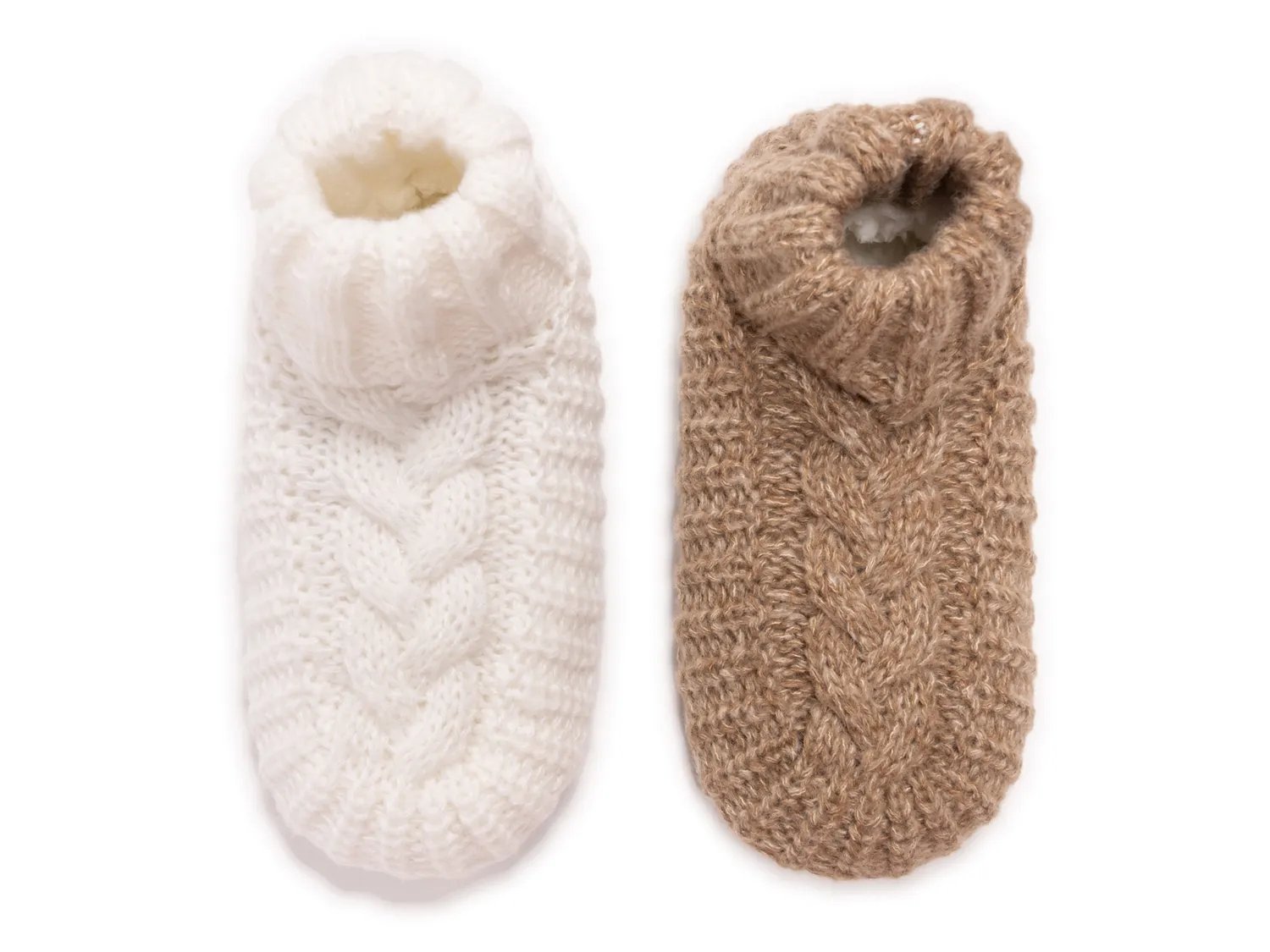 Cuffed Sweater Knit Women's Slipper Socks