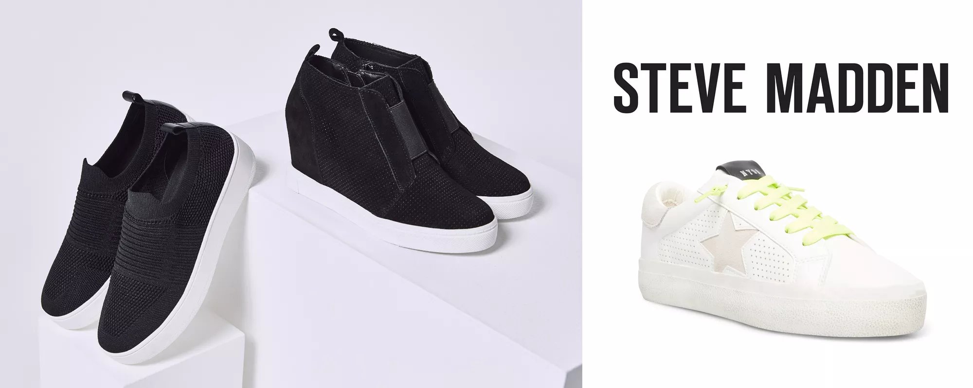 dsw steve madden wedge sneakers