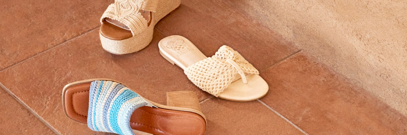 Women Pointed Toe Loe Heel Slide Sandals/ Slippers Cane Woven Beach Shoes  Mule Slippers