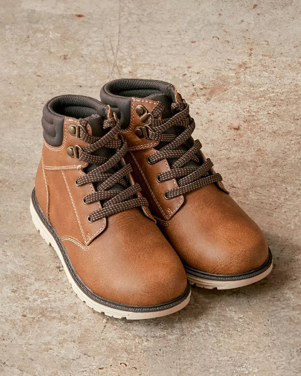 Boys leather work outlet boots