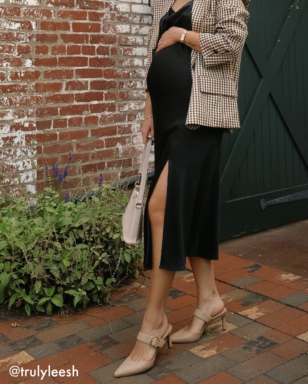formal brown heels outfit